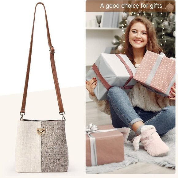 KALIDI Crossbody Purses for Women Vegan Leather Bucket Bag Fashion Ladies Crossb - Picture 8 of 9